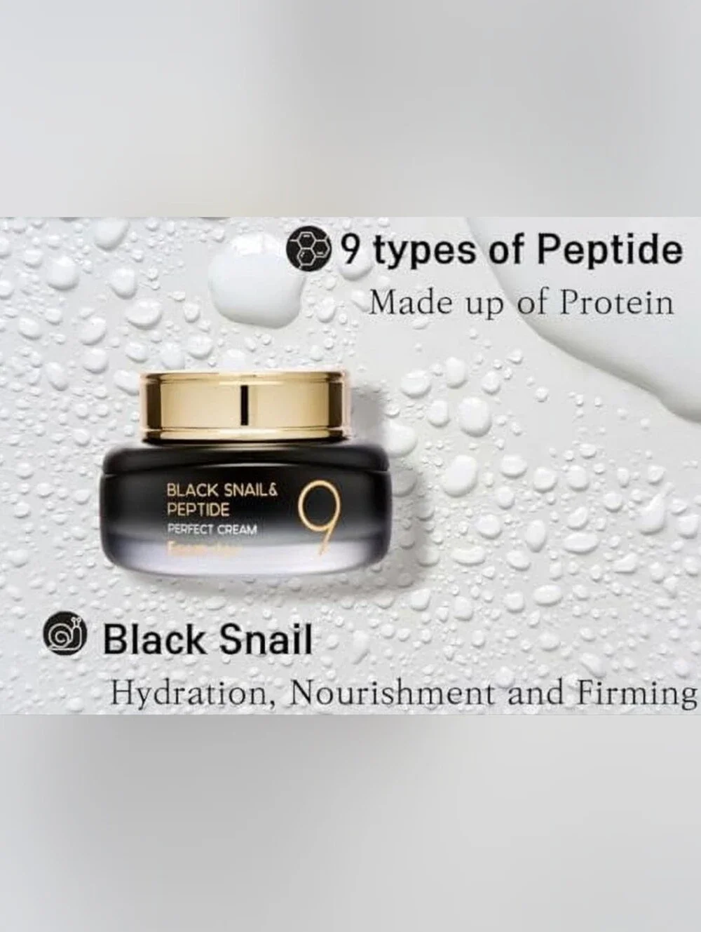 Farm Stay 9 Black Snail & Peptide Cream Moisturizing Face Cream